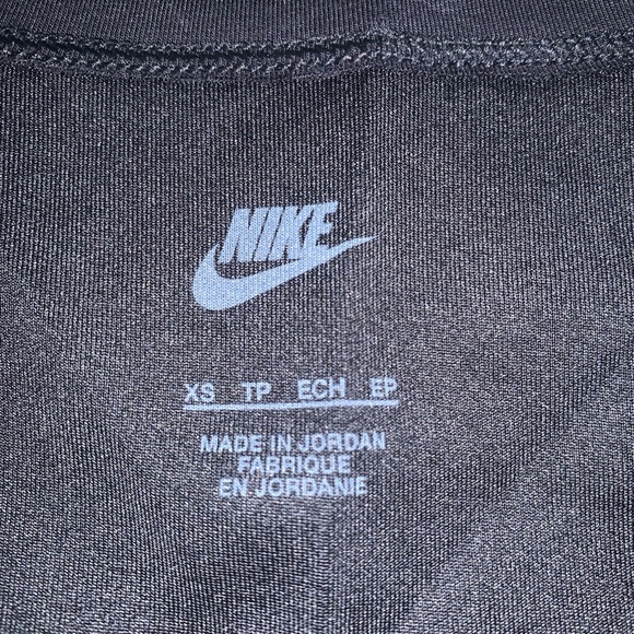 Nike Black Cropped Athletic Tee with Branded Swoosh Band - Picture 6 of 6